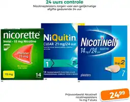 Trekpleister Nicotinell nicotinepleisters 14 mg aanbieding