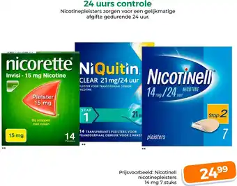 Trekpleister Nicotinell nicotinepleisters 14 mg aanbieding