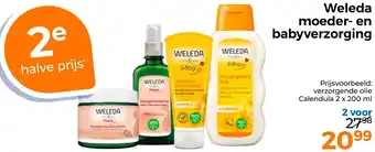 Trekpleister Weleda moeder en babyverzorging aanbieding