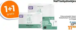 Trekpleister Naïf babydoekjes aanbieding