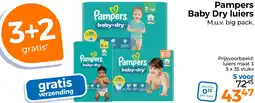 Trekpleister Pampers Baby Dry luiers aanbieding