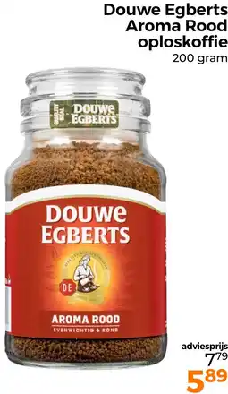 Trekpleister Douwe Egberts Aroma Rood oploskoffie aanbieding