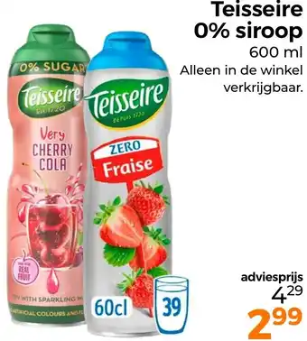 Trekpleister Teisseire 0% siroop aanbieding