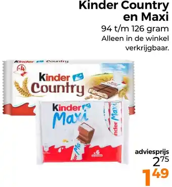 Trekpleister Kinder Country en Maxi aanbieding