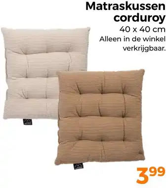 Trekpleister Matraskussen corduroy aanbieding