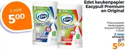 Trekpleister Edet keukenpapier Easypull Premium en Original aanbieding