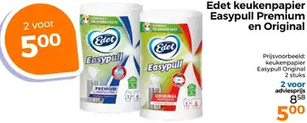 Trekpleister Edet keukenpapier Easypull Premium en Original aanbieding