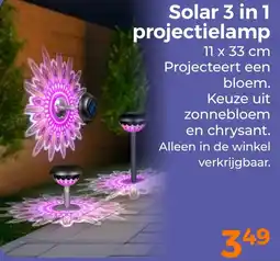 Trekpleister Solar 3 in 1 projectielamp aanbieding