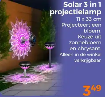 Trekpleister Solar 3 in 1 projectielamp aanbieding