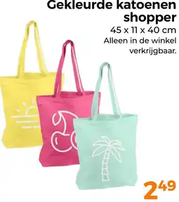 Trekpleister Gekleurde katoenen shopper aanbieding