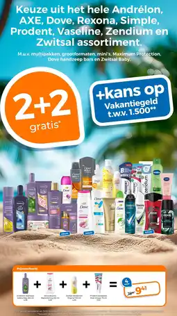 Trekpleister Keuze uit het hele Andrélon, AXE, Dove, Rexona, Simple, Prodent, Vaseline, Zendium en Zwitsal assortiment. aanbieding