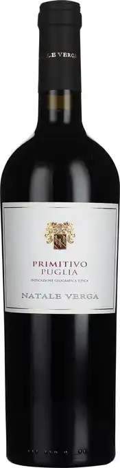 Drankdozijn Natale Verga Puglia Primitivo 75CL aanbieding