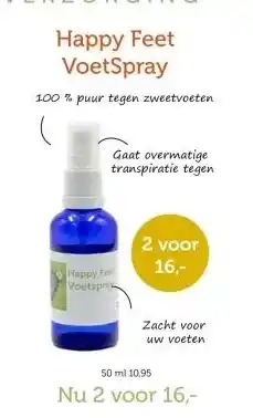 De Rode Pilaren Happy feet voetspray aanbieding