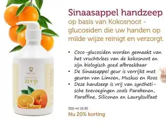 De Rode Pilaren Sinaasappel handzeep aanbieding