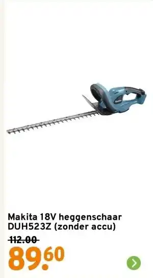 GAMMA Makita 18V heggenschaar DUH523Z (zonder accu) aanbieding