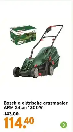 GAMMA Bosch elektrische grasmaaier ARM 34cm 1300W aanbieding
