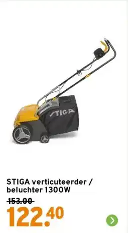 GAMMA STIGA verticuteerder / beluchter 1300W aanbieding