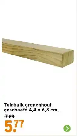 GAMMA Tuinbalk grenenhout geschaafd 4,4 x 6,8 cm, lengte ca. 240 cm aanbieding