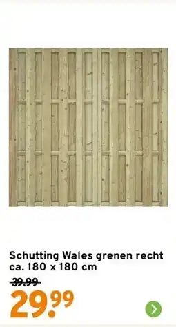 GAMMA Schutting Wales grenen recht ca. 180 x 180 cm aanbieding