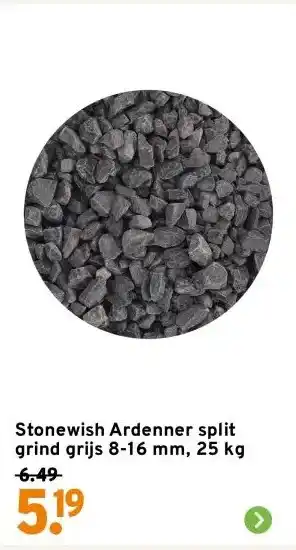 GAMMA Stonewish Ardenner split grind grijs 8-16 mm, 25 kg aanbieding
