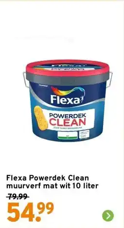 GAMMA Flexa Powerdek Clean muurverf mat wit 10 liter aanbieding
