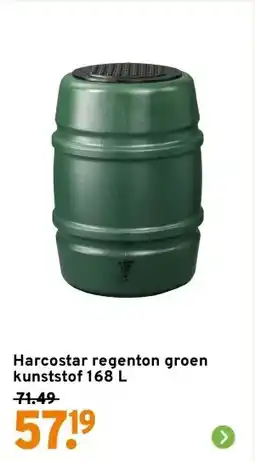GAMMA Harcostar regenton groen kunststof 168 L aanbieding