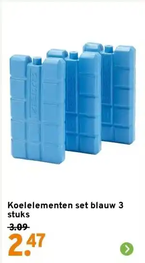 GAMMA Koelelementen set blauw 3 stuks aanbieding