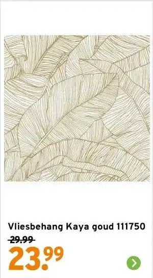 GAMMA Vliesbehang Kaya goud 111750 aanbieding
