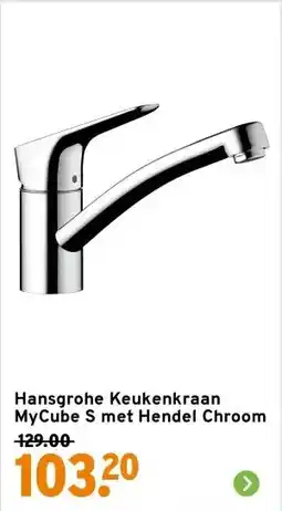 GAMMA Hansgrohe Keukenkraan MyCube S met Hendel Chroom aanbieding