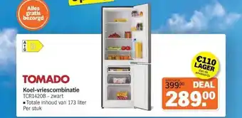 Albert Heijn Koel-vriescombinatie TCR1420B zwart aanbieding