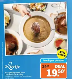 Albert Heijn Kom gezellig Loetje doen! Lunchdeal mét korting aanbieding