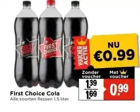 Vomar Voordeelmarkt First Choice Cola aanbieding
