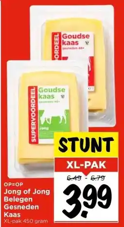 Vomar Voordeelmarkt Jong of Jong Belegen Gesneden Kaas aanbieding