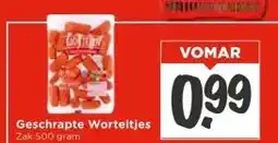 Vomar Voordeelmarkt Geschrapte Worteltjes aanbieding
