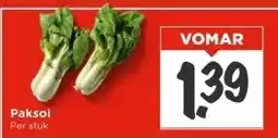 Vomar Voordeelmarkt Paksoi aanbieding
