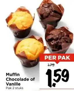 Vomar Voordeelmarkt Muffin Chocolade of Vanille aanbieding