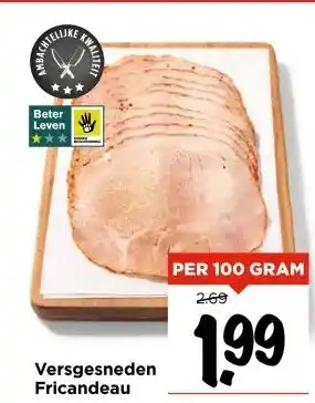 Vomar Voordeelmarkt Versgesneden Fricandeau aanbieding