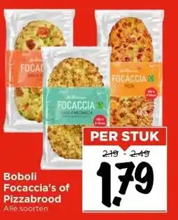 Vomar Voordeelmarkt Boboli Focaccia's of Pizzabrood aanbieding