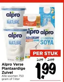 Vomar Voordeelmarkt Alpro Verse Plantaardige Zuivel aanbieding