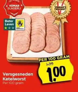 Vomar Voordeelmarkt Versgesneden Ketelworst aanbieding