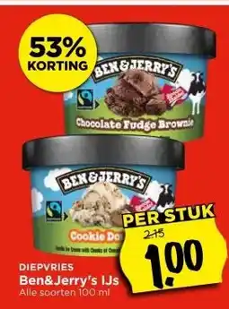 Vomar Voordeelmarkt DIEPVRIES Ben&Jerry's IJs aanbieding