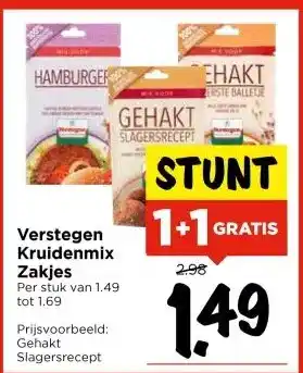 Vomar Voordeelmarkt Verstegen Kruidenmix Zakjes aanbieding