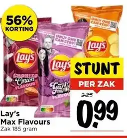 Vomar Voordeelmarkt Lay's Max Flavours aanbieding