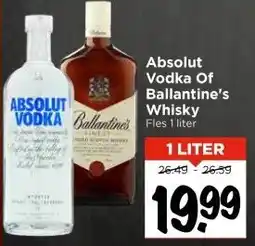 Vomar Voordeelmarkt Absolut Vodka Of Ballantine's Whisky aanbieding