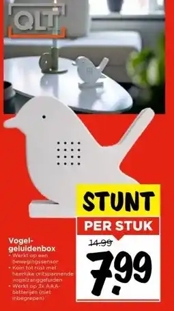 Vomar Voordeelmarkt Vogel- geluidenbox aanbieding