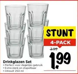 Vomar Voordeelmarkt Drinkglazen Set aanbieding