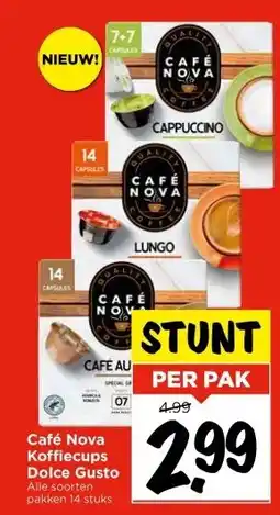 Vomar Voordeelmarkt Café Nova Koffiecups Dolce Gusto aanbieding