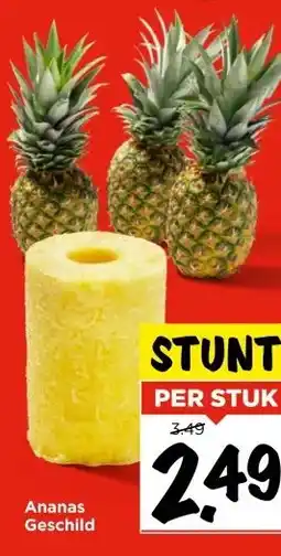 Vomar Voordeelmarkt Ananas Geschild aanbieding