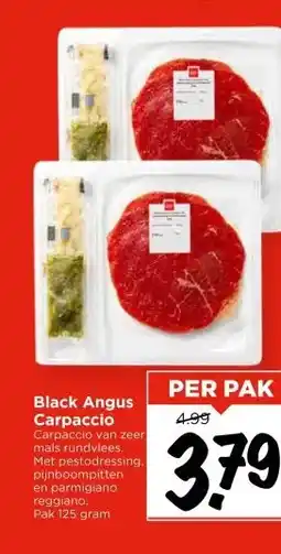 Vomar Voordeelmarkt Black Angus Carpaccio aanbieding