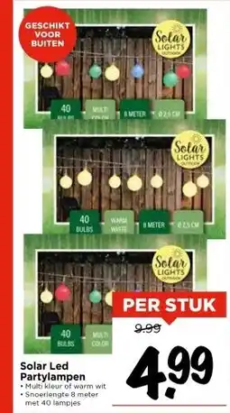 Vomar Voordeelmarkt Solar Led Partylampen aanbieding